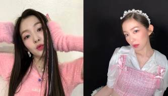 The secret to wearing pink elegantly like Irene.