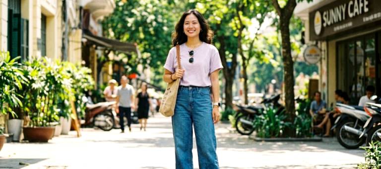 No need for complicated mixing: A t-shirt and jeans can still make you look youthful and stand out.