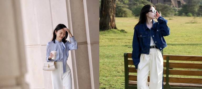 4 ways to style white pants to create a more youthful and elegant look than jeans.