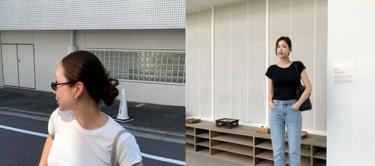 4 ways to style a t-shirt to elevate your summer look: simple yet sophisticated and attractive.