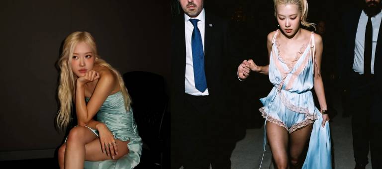 Rosé and her series of silk outfit ideas have made this trend hot again.
