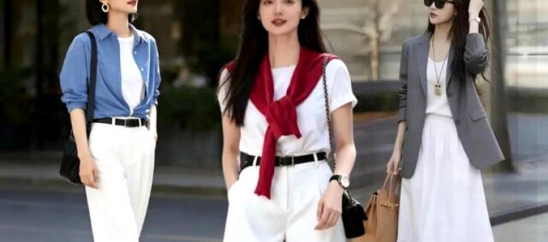 A simple white T-shirt can still look stylish every day.