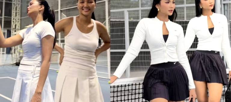 H'Hen Niê looks different on the tennis court; netizens comment: Her beauty is completely gone!