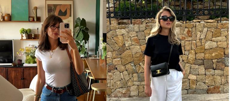 5 ways to style a T-shirt in the French style: minimalist yet elegant.