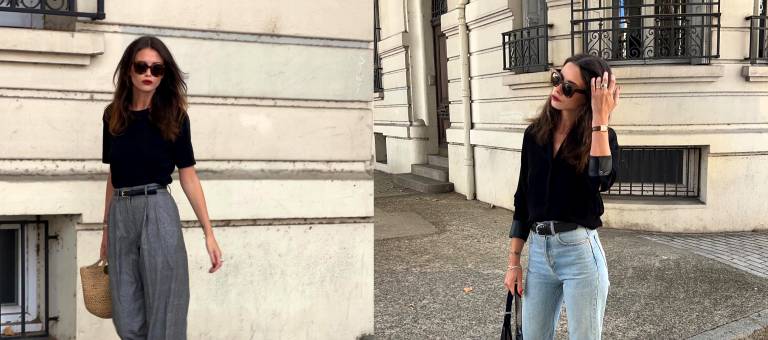 4 outfit formulas for a classic French-style office look: minimalist yet captivating.