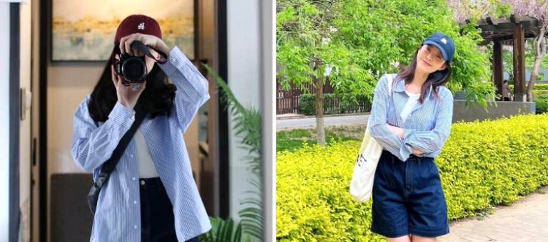Light blue – a minimalist shade that makes summer office outfits look light and sophisticated.