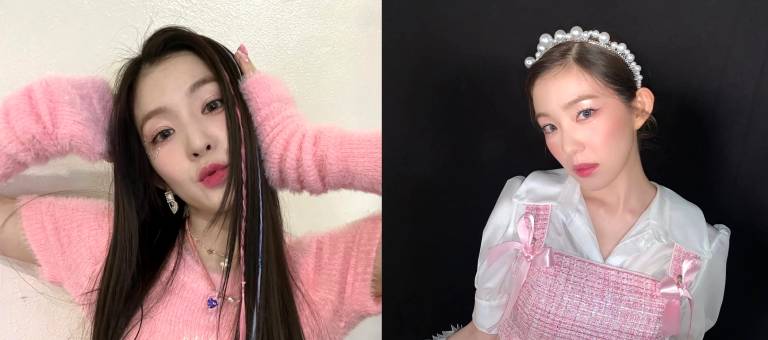 The secret to wearing pink elegantly like Irene.