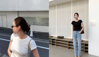 4 ways to style a t-shirt to elevate your summer look: simple yet sophisticated and attractive.