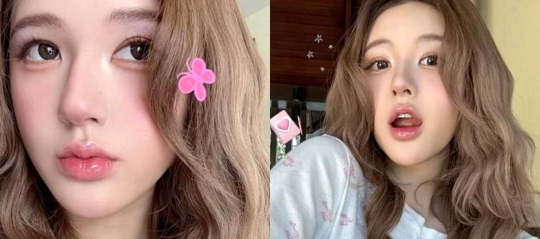 Zhao Lusi continuously creates a sensation with a series of skin-enhancing hair colors; each change elevates her beauty.