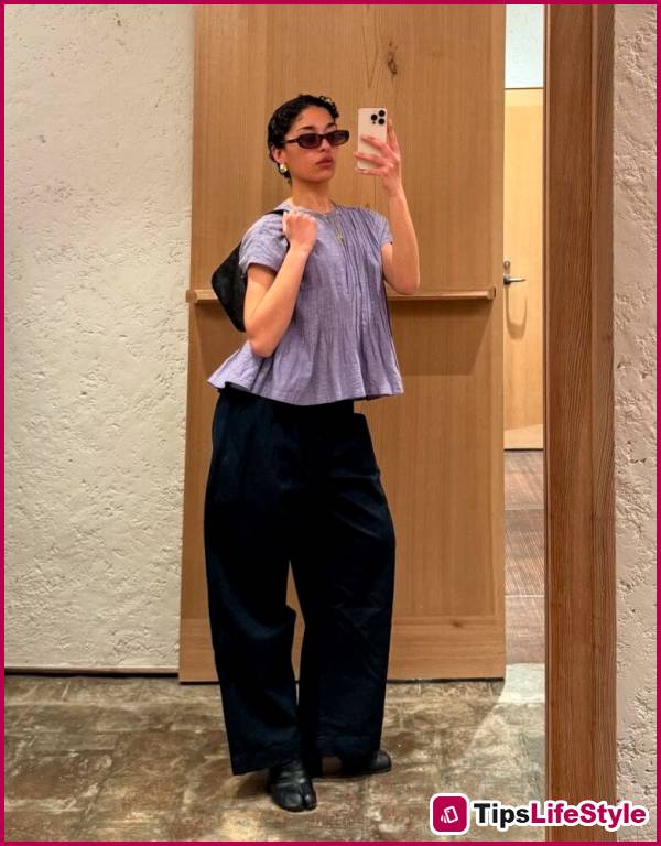 images 1 of Barrel pants are trending: This 'familiar yet unique' style helps conceal flaws and elevate your look.