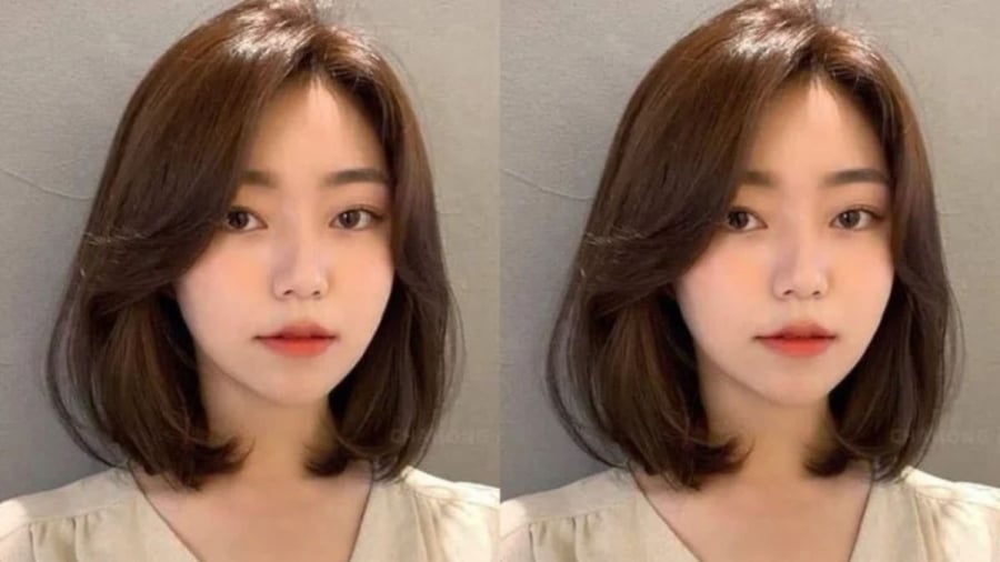 images 1 of Curled-under hair makes the face look slimmer and noticeably enhances one's beauty.