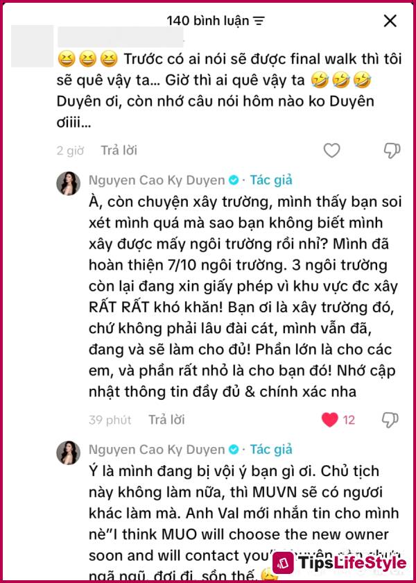 images 1 of Kỳ Duyên responds to netizens regarding completing her mission of building schools after winning the beauty pageant.