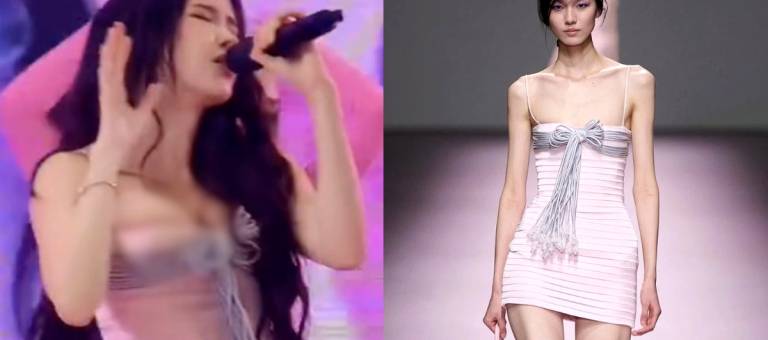 Thieu Bao Tram and the controversy surrounding her outfit: Her revealing cleavage sparks debate.