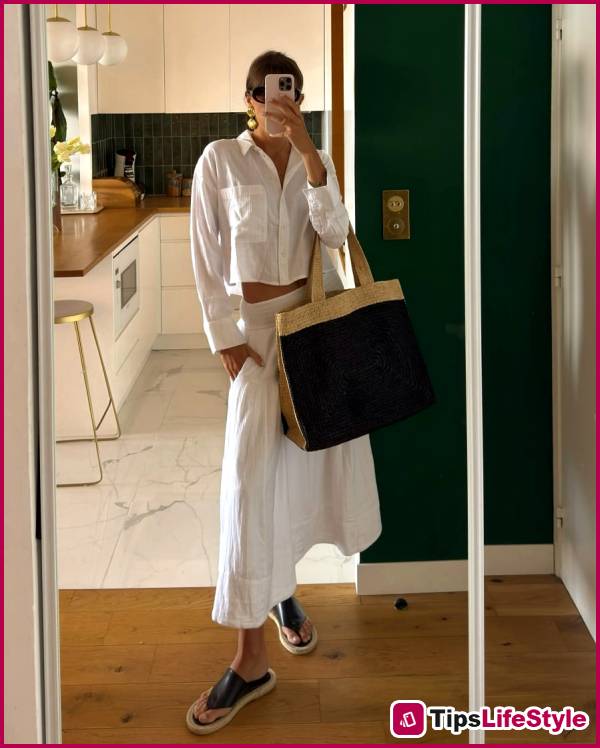 images 3 of 4 essential skirt styles for summer that help you achieve a chic, effortless French look.