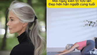 2 exercises to help middle-aged women achieve a slim waist and flat stomach: Performing them 100 times a day can also help you look younger than your age.