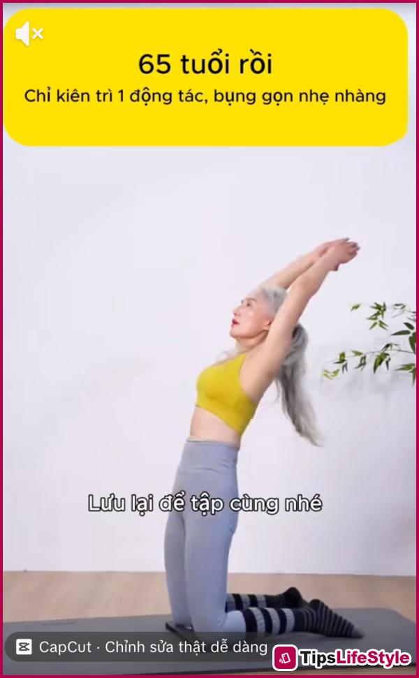 images 2 of 2 exercises to help middle-aged women achieve a slim waist and flat stomach: Performing them 100 times a day can also help you look younger than your age.