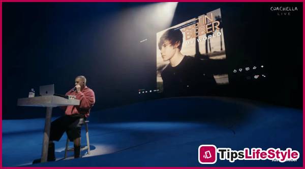 images 1 of Justin Bieber doesn't care about his clothes at all; even his pants are falling down, so there's nothing left to see.