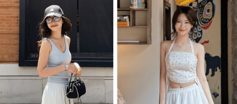 White linen dress – a minimalist choice that can elevate your summer style.