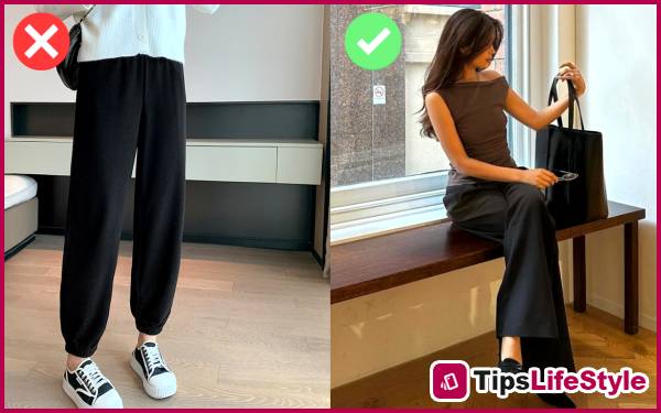 images 2 of 4 outdated styles of black pants that look cheap and look unfashionable, no matter how cheap they are, you SHOULDN'T buy them.