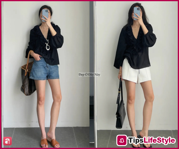 images 2 of Look stylish all week with just one black blouse: Perfect for work or a casual stroll.