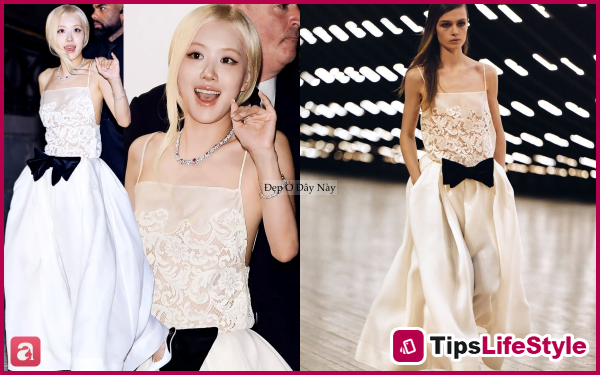 images 1 of Rosé looks more beautiful than the brand's models, like a princess in the brand-new, high-end jewelry.