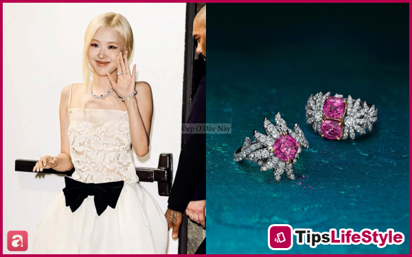 images 3 of Rosé looks more beautiful than the brand's models, like a princess in the brand-new, high-end jewelry.