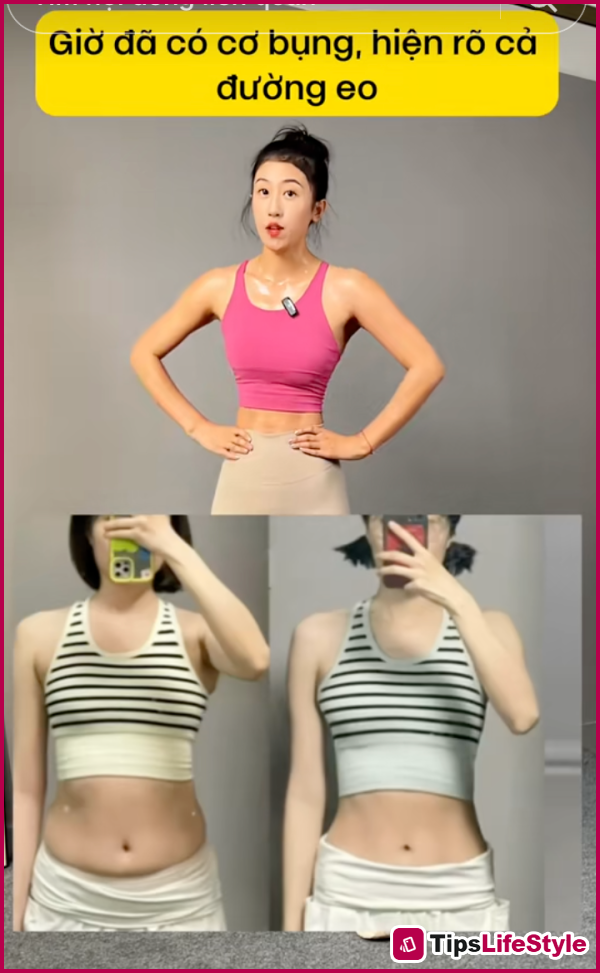 images 8 of One minute of exercise at home each day helps tighten the waist and slim down the arms and thighs.