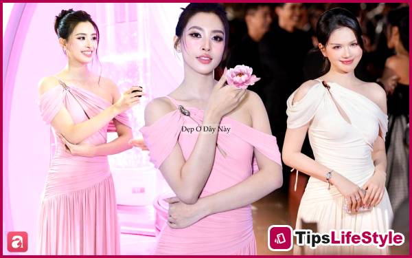 images 1 of Ngoc Trinh and Tieu Vy compete in a fashion showdown, with neither side winning when wearing the same outfit.