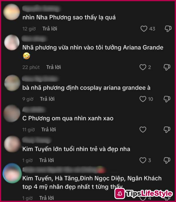 images 4 of Nha Phuong 'clashes' with visual queen Kim Tuyen, her gaunt face being compared to Ariana Grande.