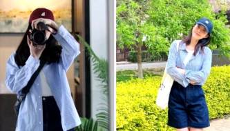 Light blue – a minimalist shade that makes summer office outfits look light and sophisticated.