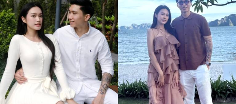 Without saying many sweet words, Doan Van Hau shows his affection for his wife in this way: Just look at their outfits and you'll understand!