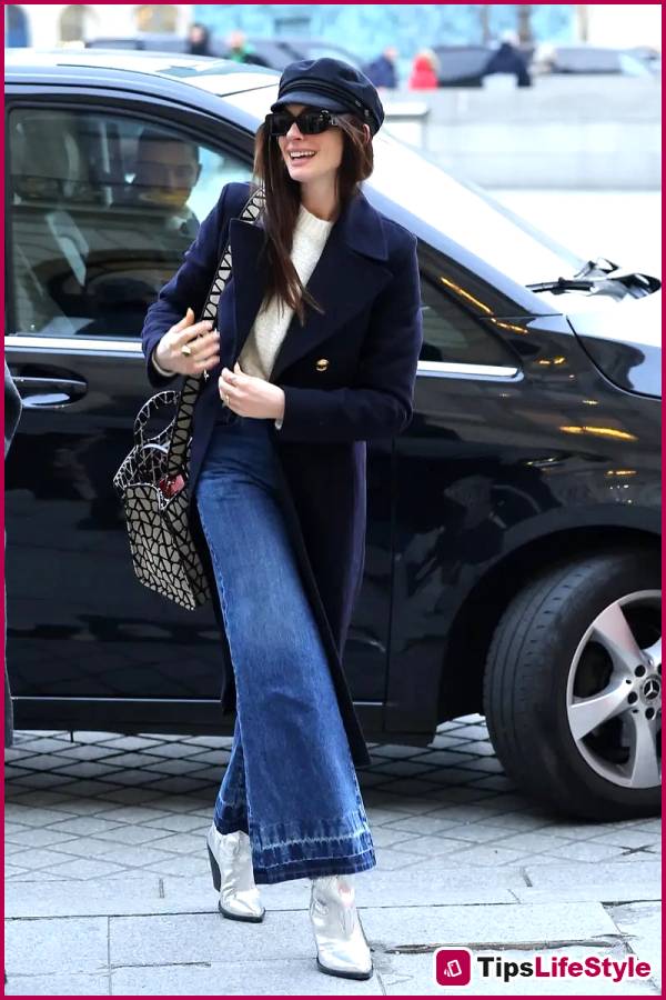 images 5 of The secret to wearing trousers elegantly without being boring, like Anne Hathaway at age 44.