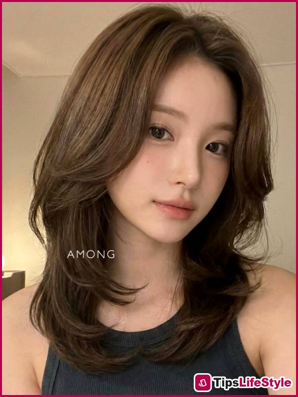 images 5 of 5 shoulder-length hairstyles that are light and airy: Ideal choices for a cool and youthful summer.