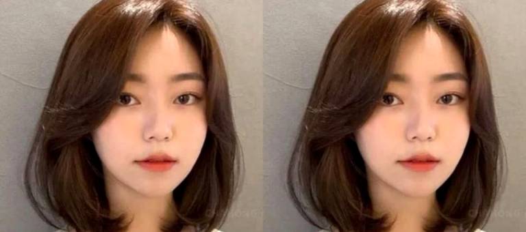 Curled-under hair makes the face look slimmer and noticeably enhances one's beauty.