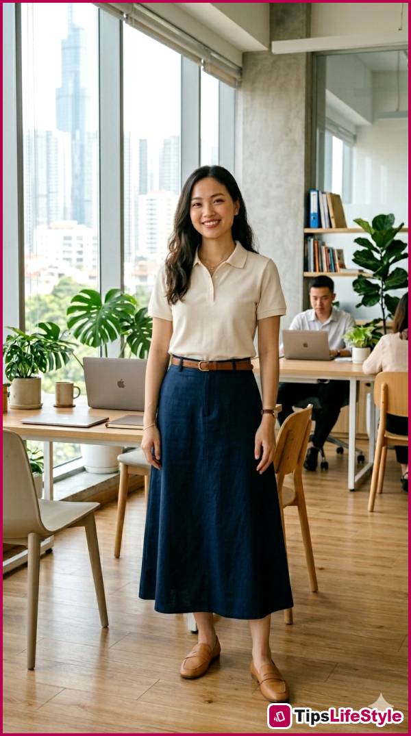 images 3 of 5 sophisticated, easy-to-wear, yet stylish ways to put together office outfits for summer.