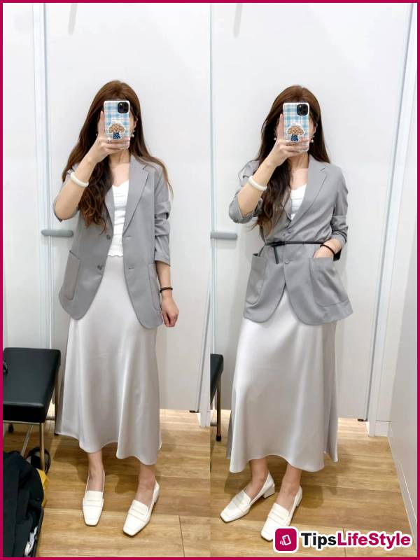 images 2 of How to style a silk skirt to help office ladies score points for elegance while still looking youthful.