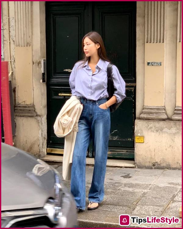 images 4 of 5 ways to style jeans in a minimalist style: simple yet striking.