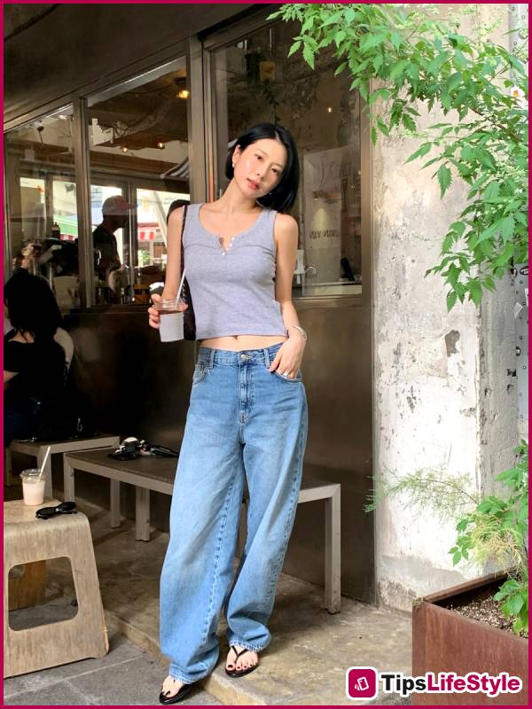 images 1 of How to style wide-leg jeans for summer: Stay cool and fashionable.