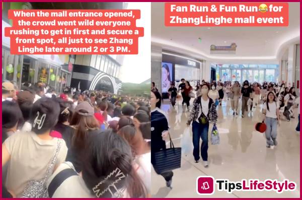 images 2 of A terrifying scene unfolded as a sea of ​​people crammed into the five floors of the shopping mall, everything becoming chaotic due to Zhang Ling Hach's appearance.