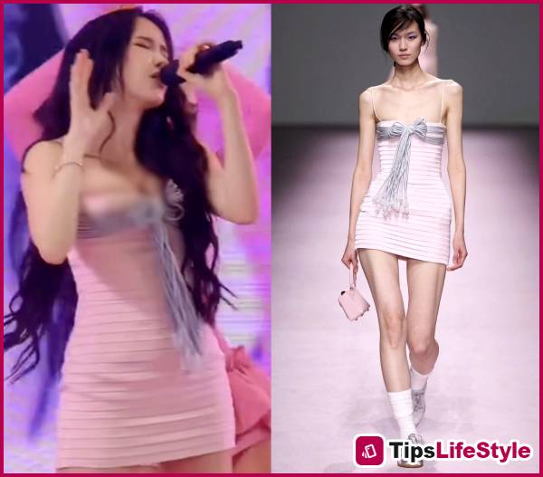 images 5 of Thieu Bao Tram and the controversy surrounding her outfit: Her revealing cleavage sparks debate.