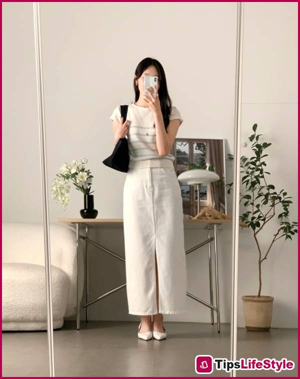 images 2 of 4 ways to style bright-colored skirts to elevate your summer look.