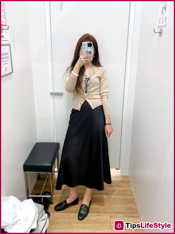 images 8 of 7 ways to style a silk skirt that are both elegant and flattering for the office.