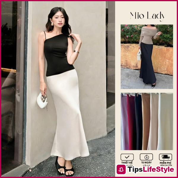 images 9 of 7 ways to style a silk skirt that are both elegant and flattering for the office.