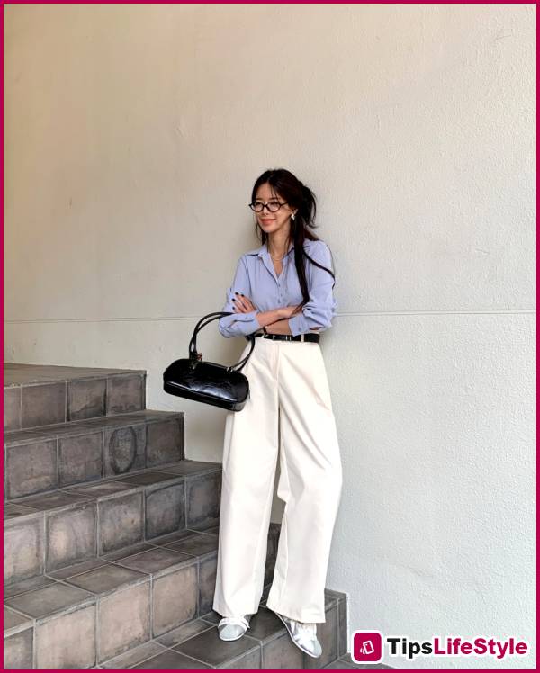 images 3 of 4 ways to style wide-leg pants to make your summer look even more attractive.
