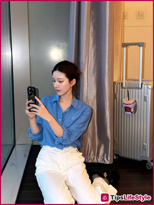 images 2 of Zhao Lusi isn't tall, but she looks beautiful in anything she wears; even basic shirts are selling out fast because of her.